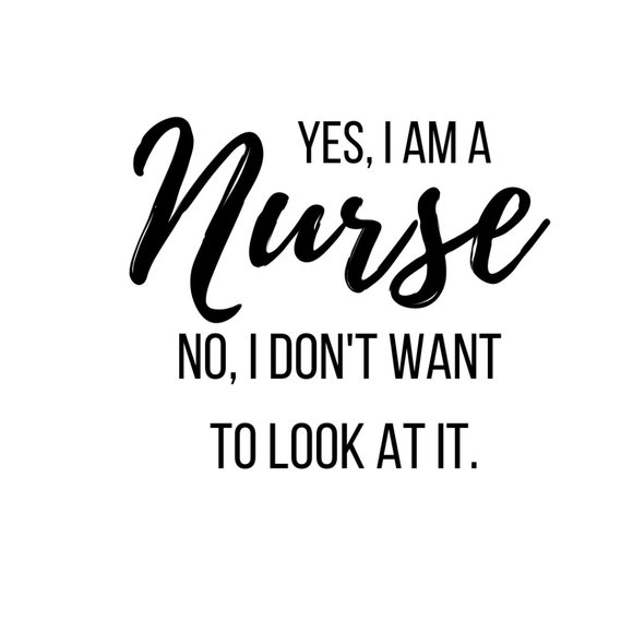 TOTE BAG- YES I AM A NURSE-NO I DON'T WANT TO LOOK - Picture 2 of 2
